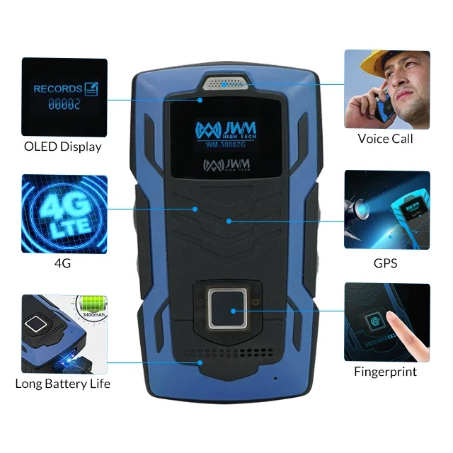 GPS real time Fingerprint Big Battery Biometric Online Guard Tour System for Guard Monitoring