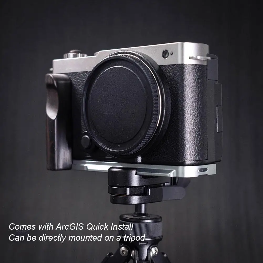 Suitable For Lumix S9 Camera Solid Wood Handle L-Type Tripod Quick Release Plate Base Grip Handle Quick Shoe Accessories