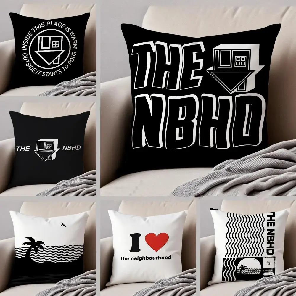 Homely Sweet Inviting The Neighbourhoods Cushion Cover Throw Pillow Cover Hidden Button Durable Polyester Chair Cushion