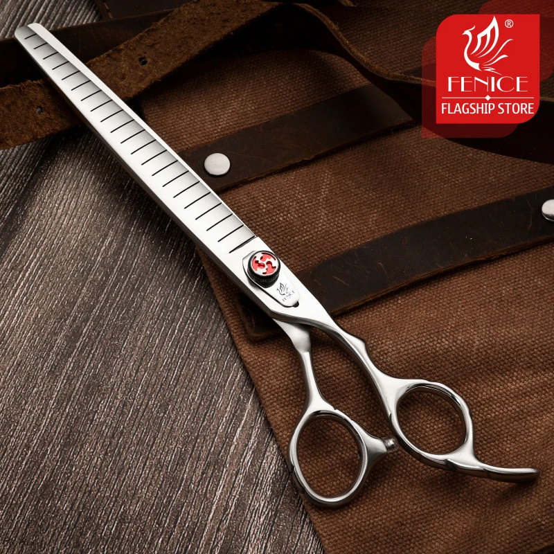 Fenice 7.0/7.5 inch Professional Dog Grooming Cutting Thinning Scissors Thinning Rate 75% Shears for Pet Groomer