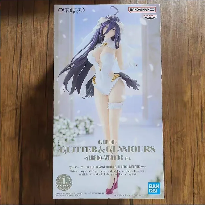 

Genuine Original Bandai Banpresto Overlord Glitter&glamours Albedo Wedding Ver Anime Figure Model Collector Figurine Toys Gift