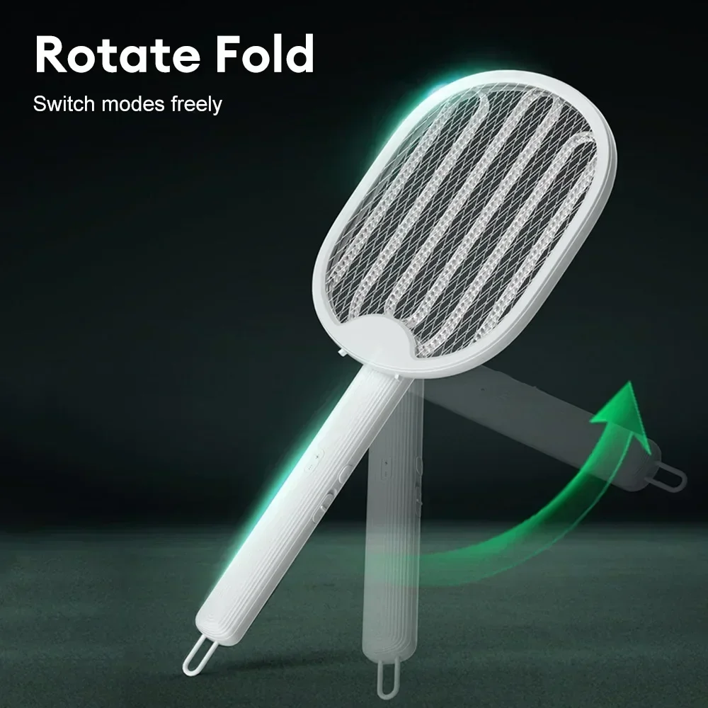 

Foldable Electric Mosquito Killer Fly Swatter Trap USB Rechargeable Mosquito Racket Insect Killer with UV Light Bug Zapper 3000V