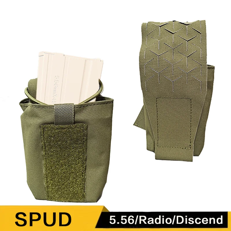 Multifunctional SPUD bag. Radio GP bag, 762 556 magazine bag.  Suitable for tactical belts, Molle vests, chest equipment