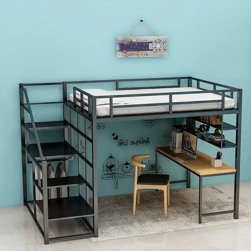 【Factory processing customization】Looking forward to the factory firm iron double bed student bunk raised bed