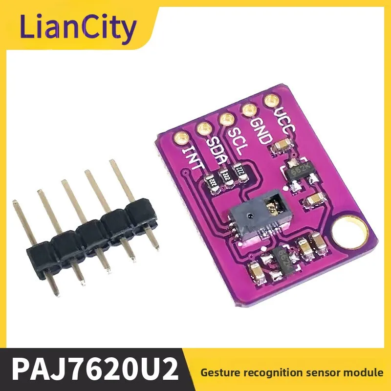 PAJ7620U2Gesture Recognition Sensor Module Built-in9Gesture Recognition/IICInterface/Intelligent Recognition