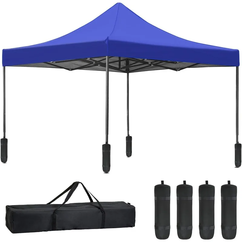 

10x10 Pop Up Canopy Waterproof Pop Up Canopy Adjustable Canopy Tent Outdoor with Backpack and Bag Dressed Legs