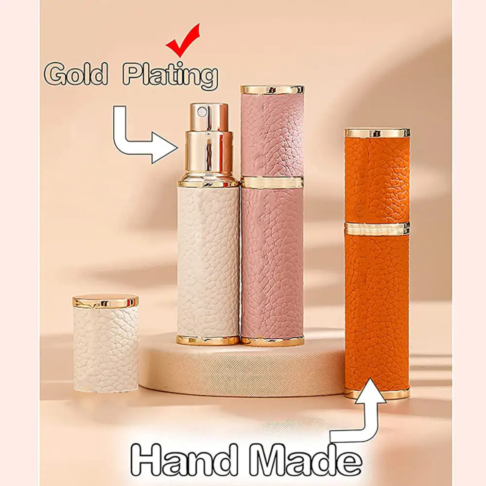 5ml Leather Perfume Bottle Refillable Perfume Atomizer For Travel Spray Bottle With Ultral Fine Mist Fragrance Container