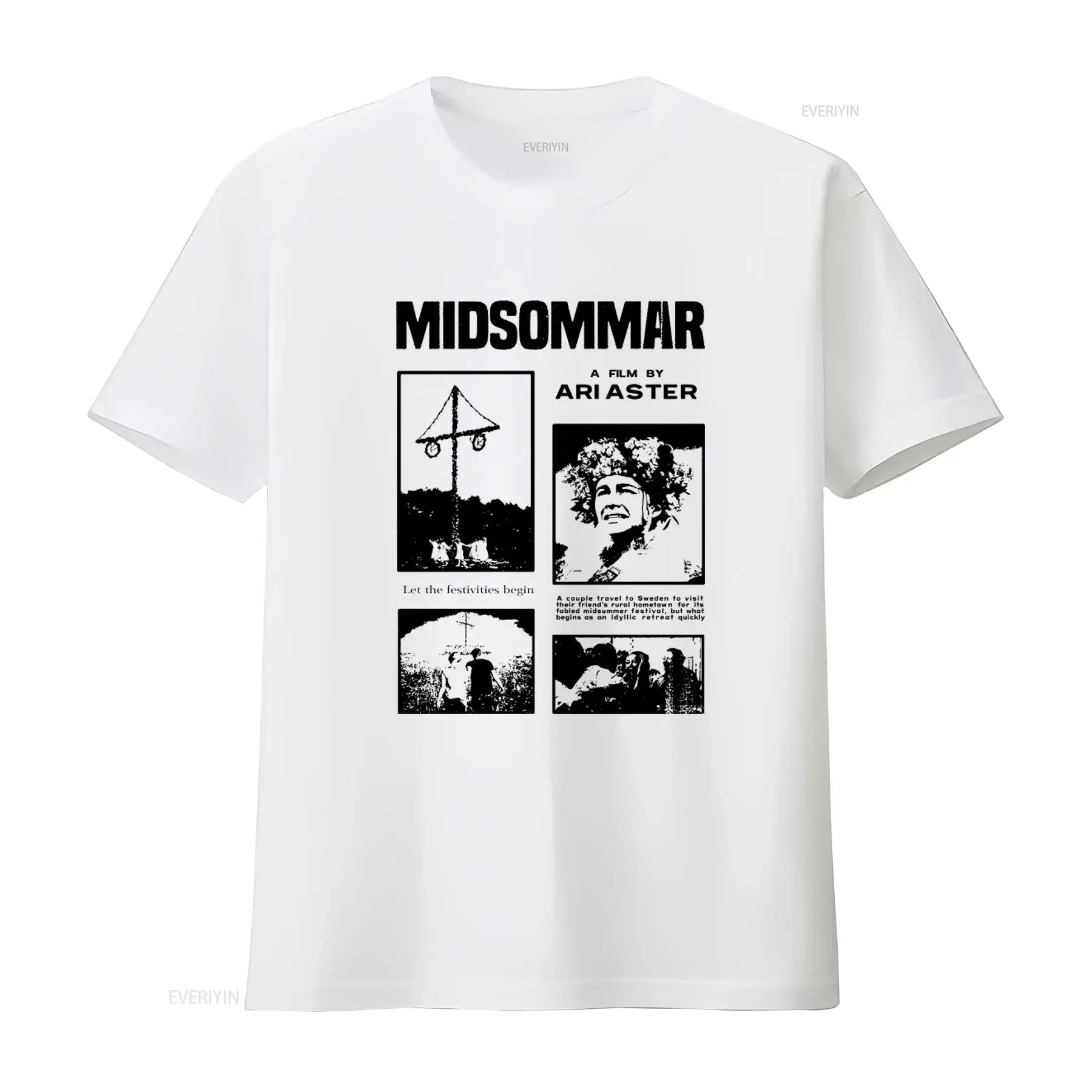 Midsommar A24 Movie T Shirt Full Size S 5XL Film Festival Design vintage Washed homme Unisex Comfortable Breathable fashion