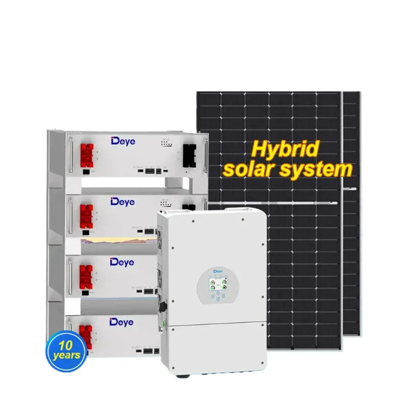 12KW Solar System Set 1000W Solar Panel Hybrid Energy With Battery Home On Off Grid Solar PV System Full Kit