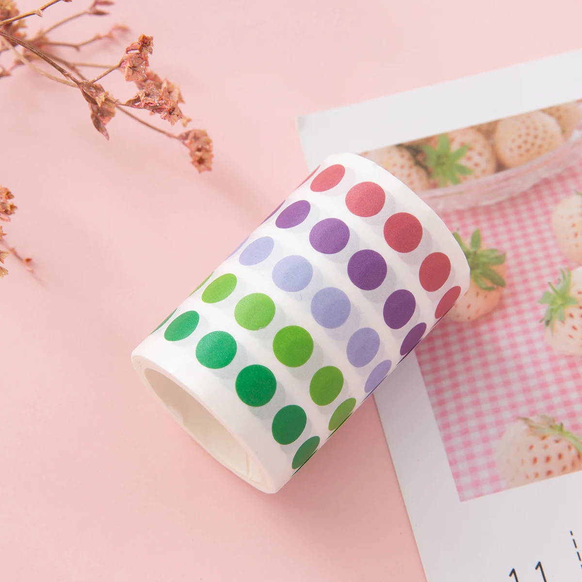 60mm*3m Fresh Colorful Gradients Dots Washi Tape Scrapbooking DIY Masking Tapes Stationery Stickers Photo Diary Journal