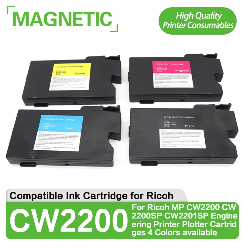 

CW2200 Compatible Ink Cartridge For Ricoh MP CW2200 CW2200SP CW2201SP Engineering Printer Plotter Cartridges 4 Colors available
