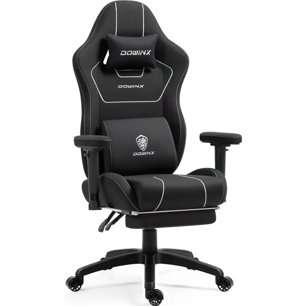 Ergonomic Gaming Chair with Pocket Spring Cushion, Massage Lumbar Support, and Footrest