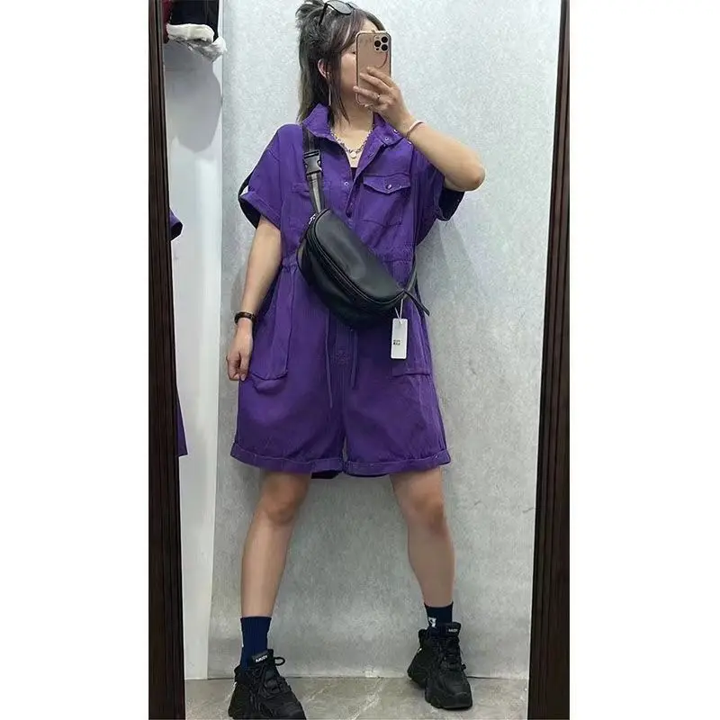 Pantaloncini della tuta di jeans da pendolarismo larghi della nuova tuta da donna estiva