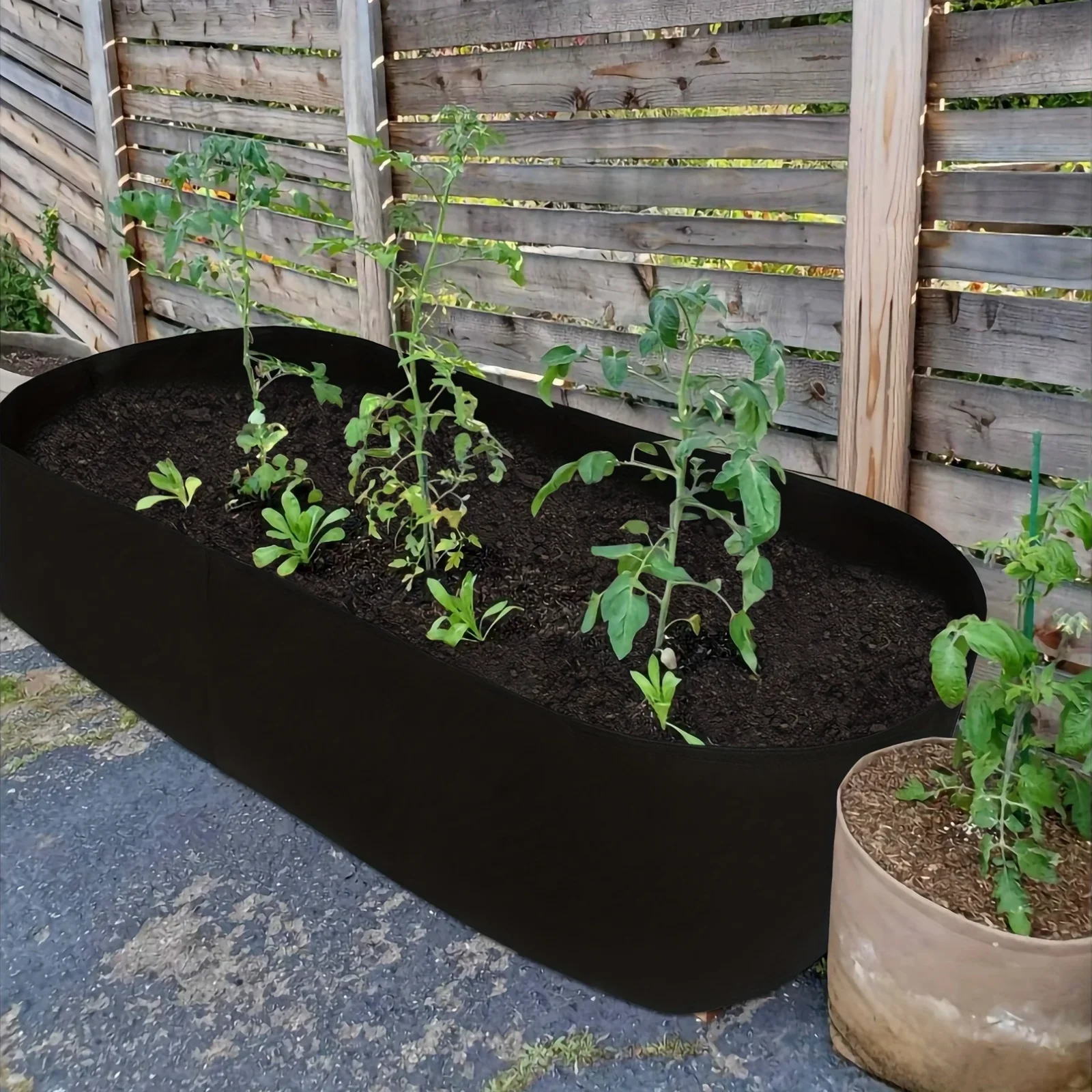 

Breathable fabric elevated garden bed, rectangular planting bag, suitable for vanilla, flowers, and vegetables
