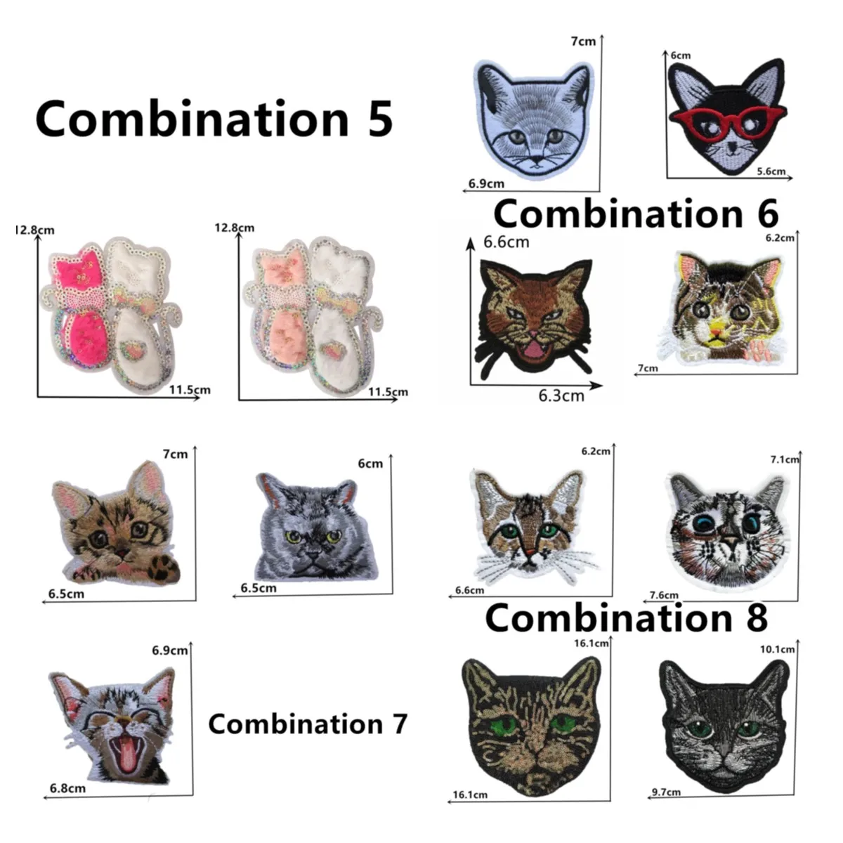 Cat pattern embroidery hot melt adhesive DIY ironing sewing decoration collocation paired with clothing patches