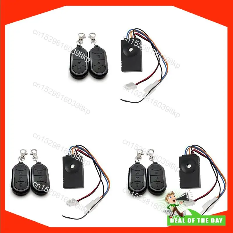 

August 3X Ebike Alarm System Dual Remote Control 36V 48V 60V 72V Universal Waterproof Electric Bike Replacement