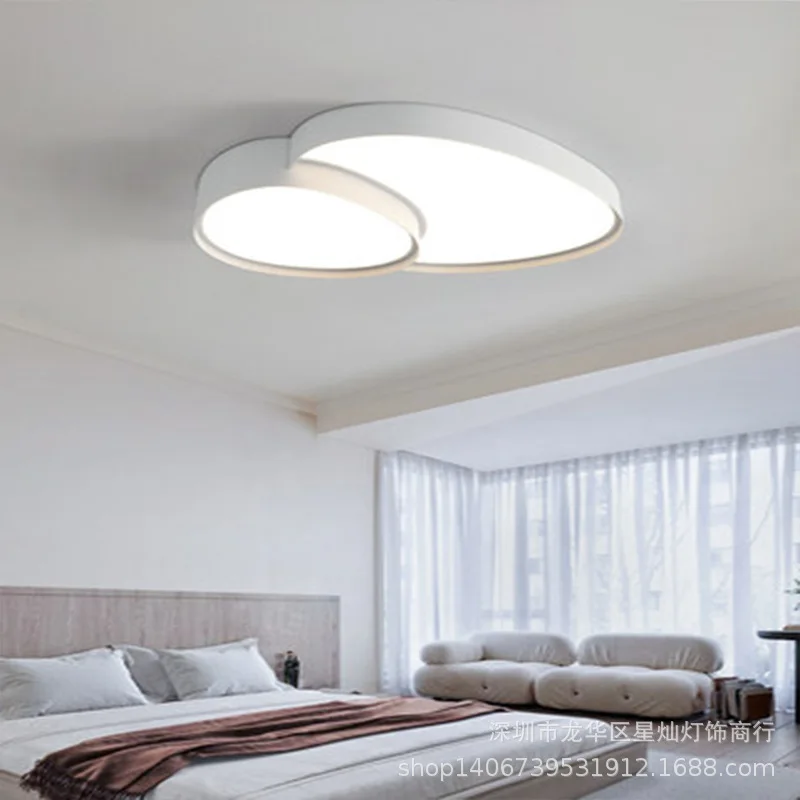 Imagem -04 - Nordic Dimmable Lâmpadas de Teto Led Iluminação Interior Preto e Branco Fixture Home Decor Sala Quarto Banheiro Moda