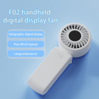 Foldable Mini Fan w/ LED Display & USB Charging, 3-in-1 Portable Handheld/Neck/Desk Fan for Outdoor, Camping, Travel & Summer