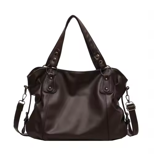 Women's Large Capacity Shoulder Casual Tote Bag Laptop Roomy Handbag Soft Leather Crossbody Business Black Big Bag A4 Sac A Main - Image 9