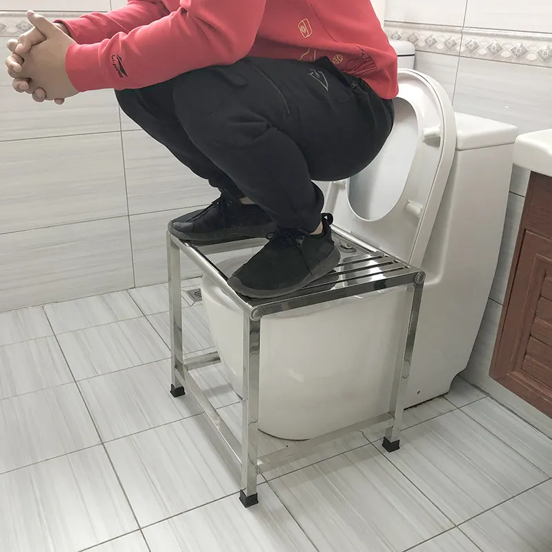 Stainless steel thickened squatting pit artifact squatting toilet instead of toilet squatting pit dual-purpose toilet