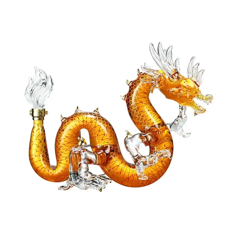 Emperor Dragon, sparkling wine bottle, craft display high borosilicate glass empty wine bottle