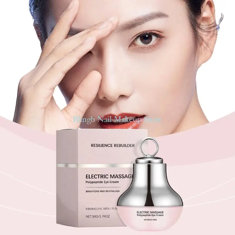 28TA Electric Massage Eye Cream , Polypeptide Eye Cream,Under EyeCream Firm and Smooth of Fine Lines,Tired Eye Refreshment with
