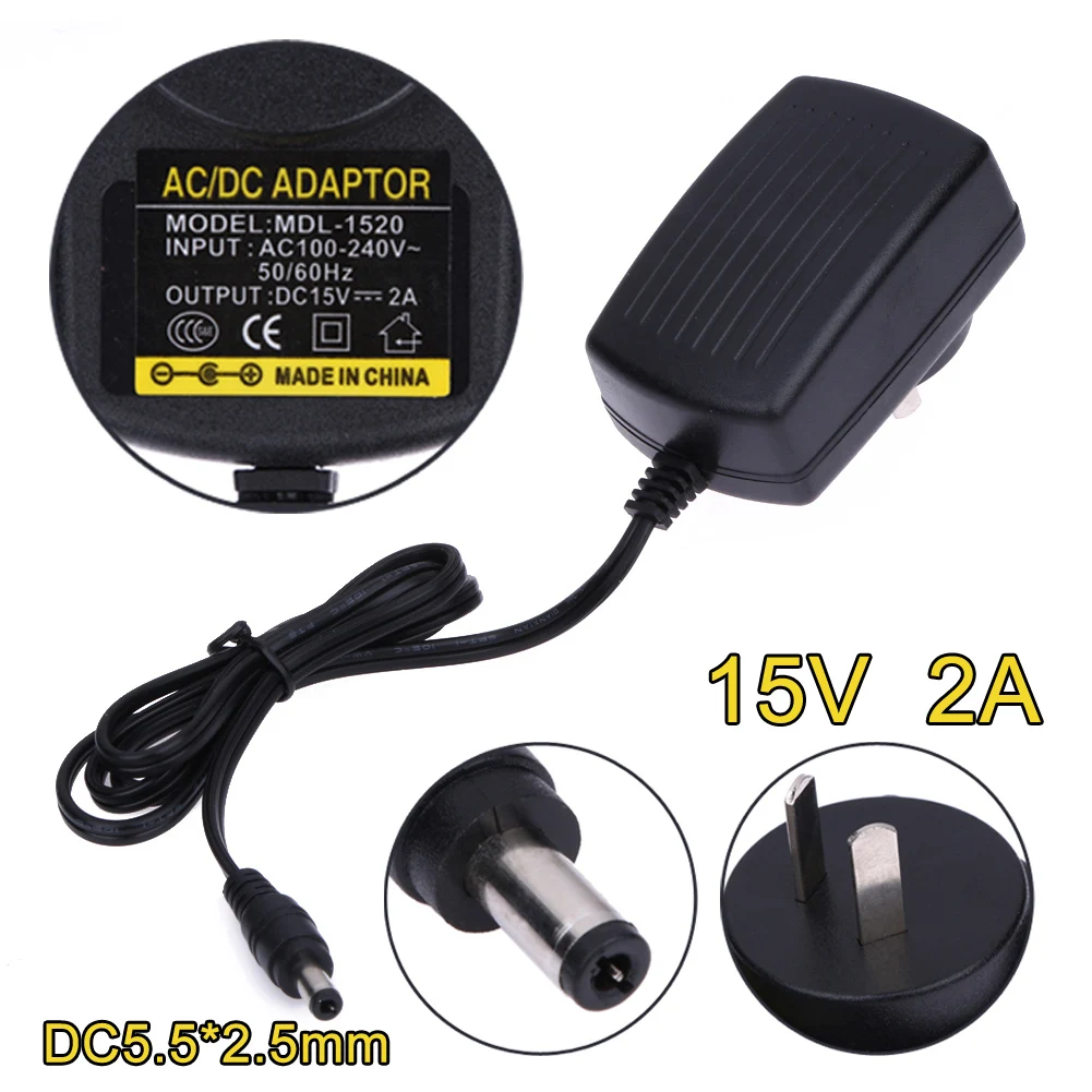 AC 100V-240V To DC 15V Converter Overload Protection AC DC Switching Power Supply Adapter Short Circuit Protection