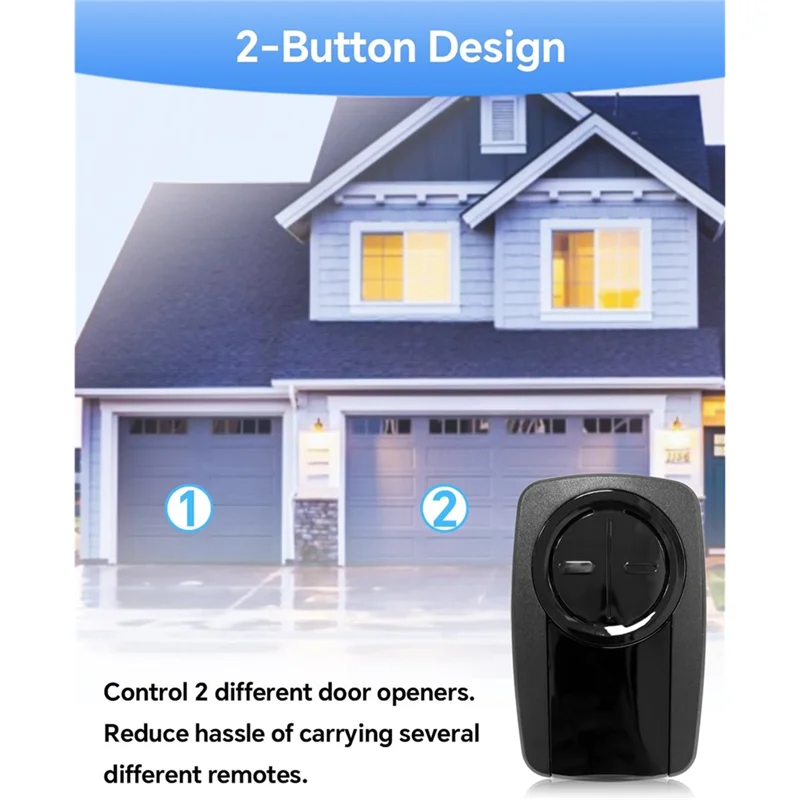 B04C-Garage Door Opener Remote For Chamberlain Klik5u-Bk2 Klik3u-Bk, 380UT 375UT Universal Replacement Clicker