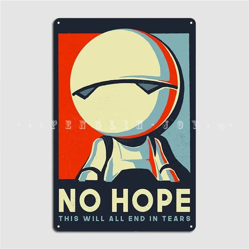 Vote Marvin No Hope Metal Sign Cinema Kitchen Pub Garage Retro Wall Decor Tin Sign Poster