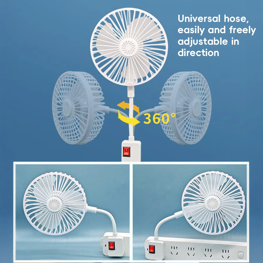 AU-Stecker Wiederaufladbarer Handventilator Leise Kühlung Powerbank Mini-Plug-in-Ventilator für Sommer, Outdoor und Reisen – Detail 11
