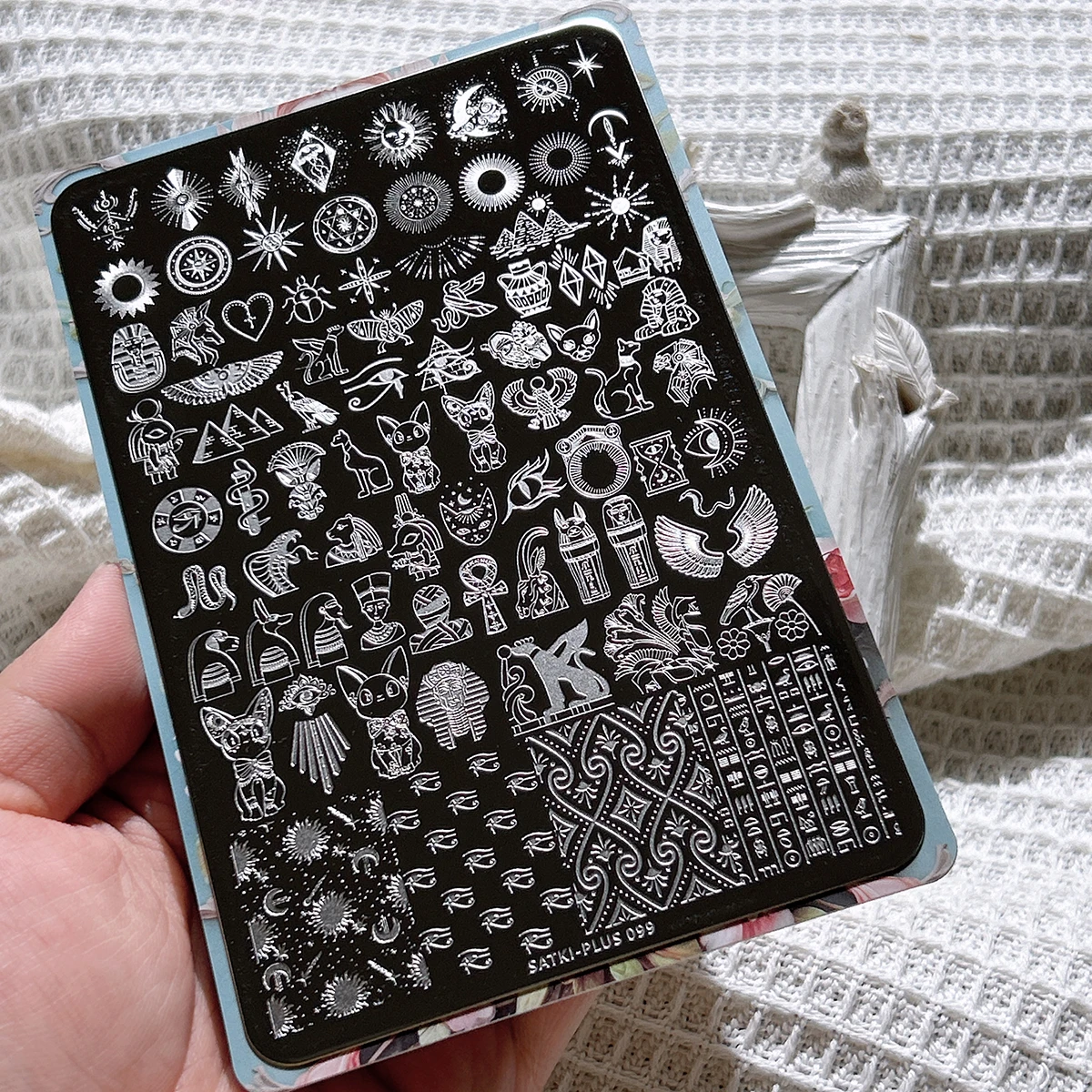 

Nail Art Stamping Plate Stamping Steel Plate Beginner-Friendly No-Painting Nail Decoration Template Egyptian Cat Exotic Style Egyptian Style Pattern Stamping Gel Nail Polish Mold Nail Stamping Template Transparent Transfer Silicone Stamping Steel Plate Na
