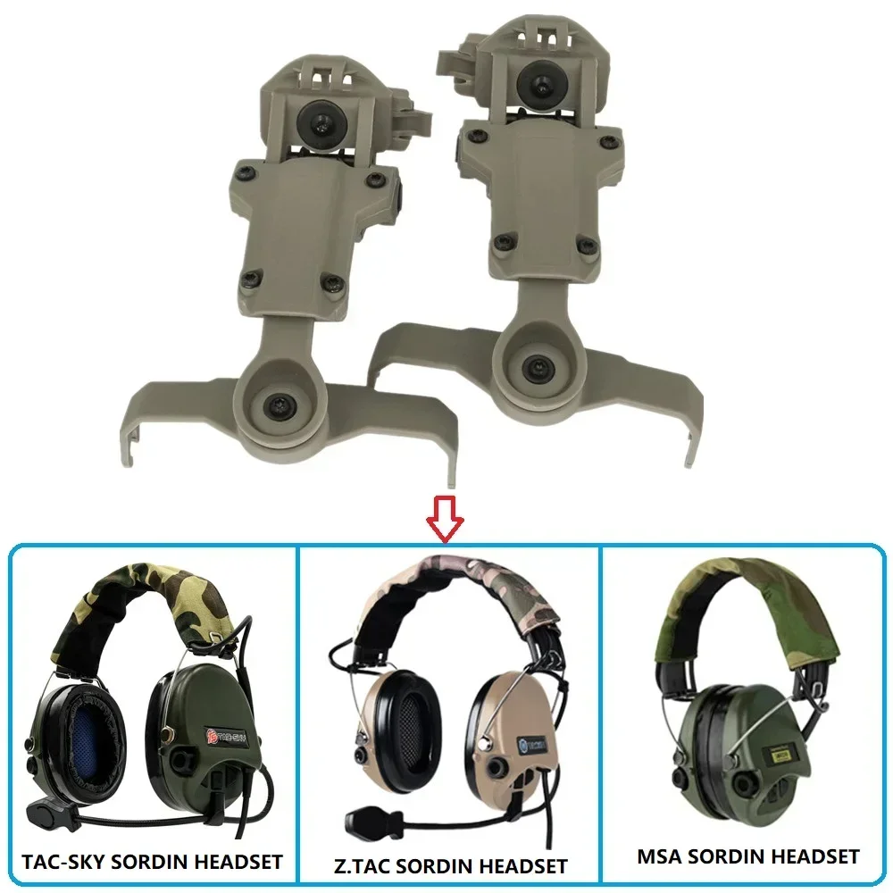 Tactical Headset Stand ARC Rail Adapter for MSA SORDIN Active Ear Protection Shooting Headphones Noise Reduction Hunting Earmuff