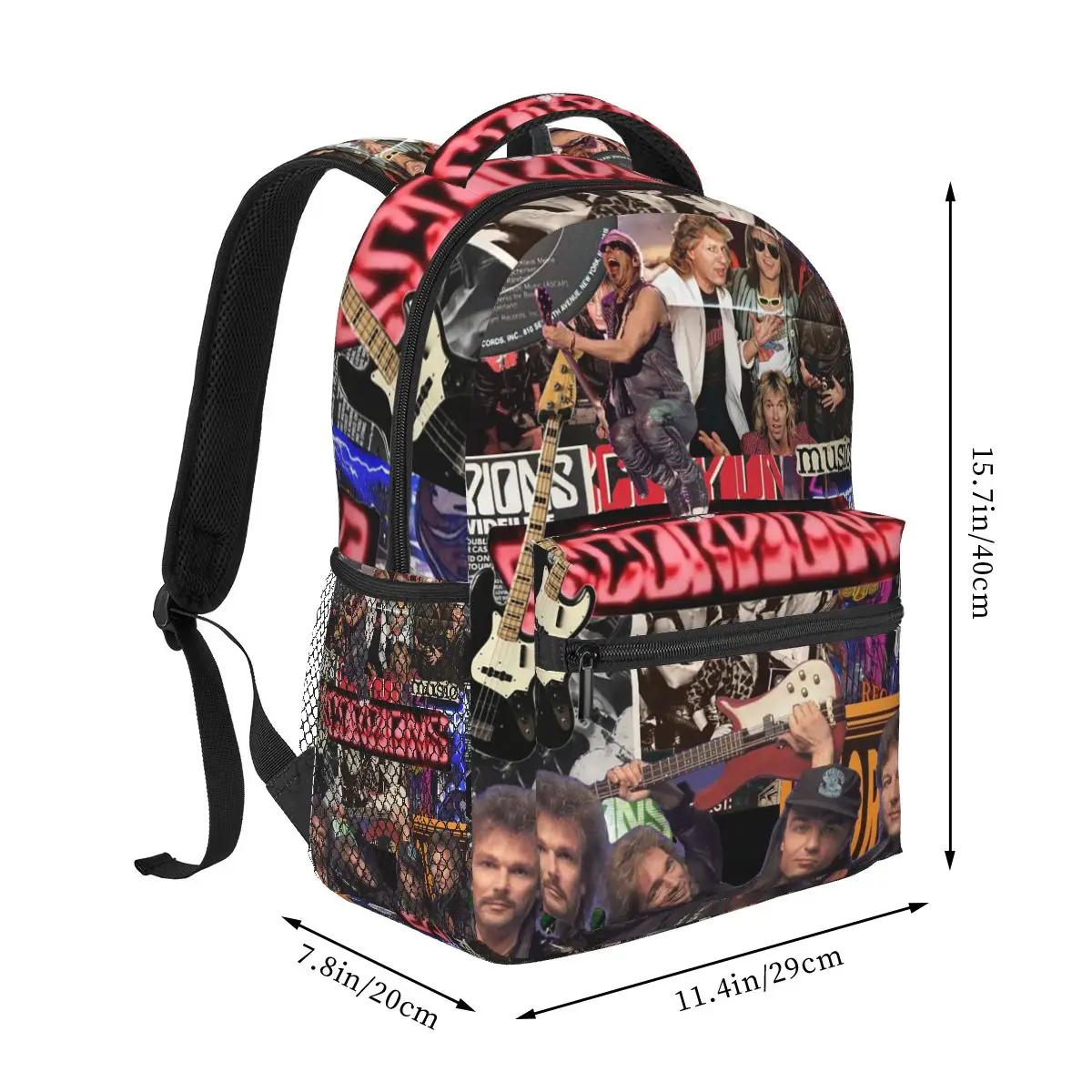 Band Scorpions Coming Home To Hannover Student Backpack School Bag Hiking Daypack for Men Women Fashion Bookbag Shoulder Bags
