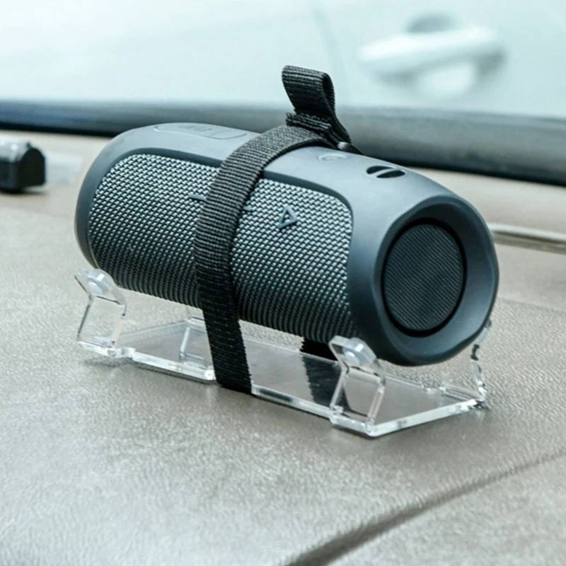 Portable Speaker Car Mount for Flip 4/5/6 Accessory Speaker Mount Strap Car Speaker Holder Attachment Acrylic Holder