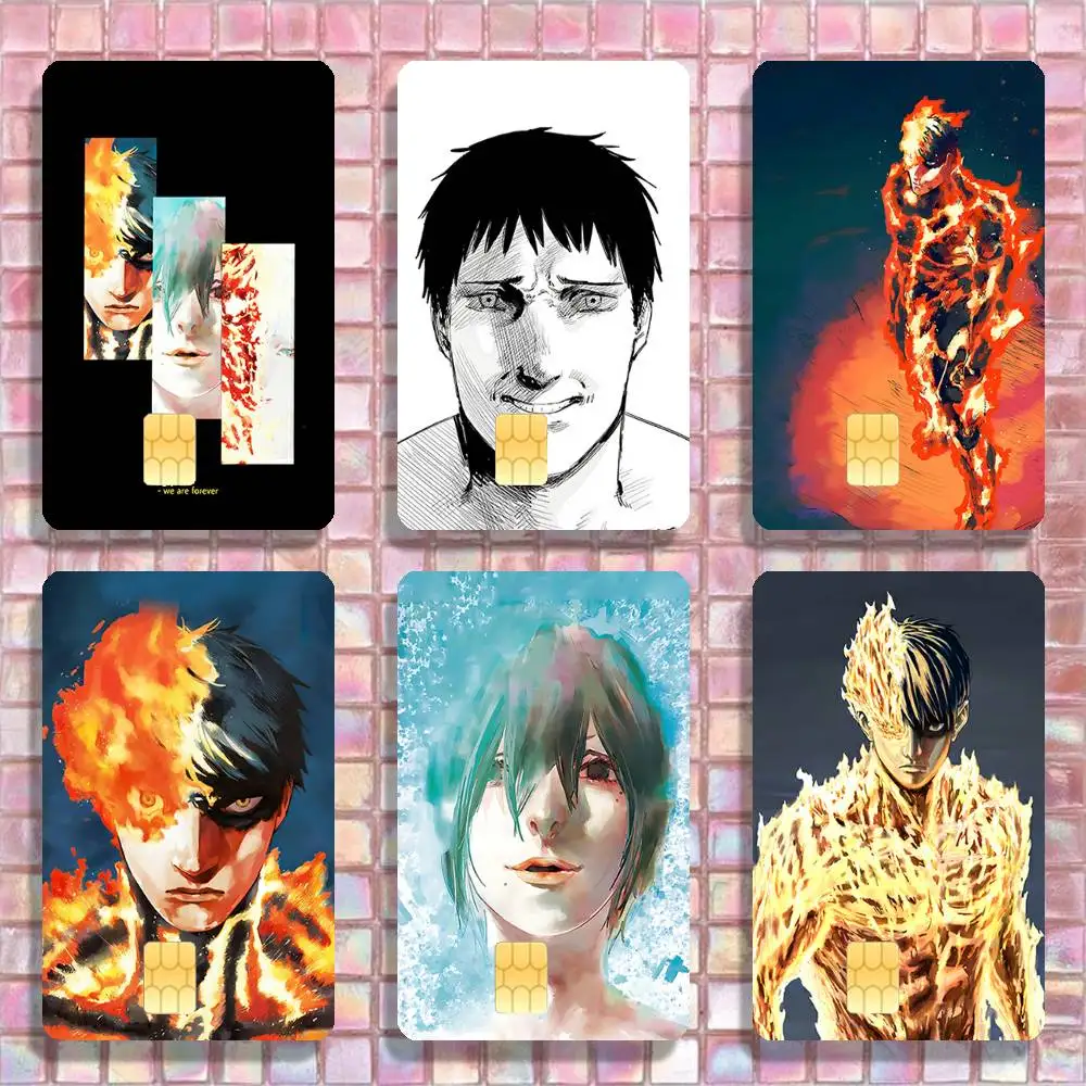 

Anime Fire P-Punch Stickers Credit Visa Debit Bank Charge Card Bus Metro Waterproof Sticker Decal Decoration