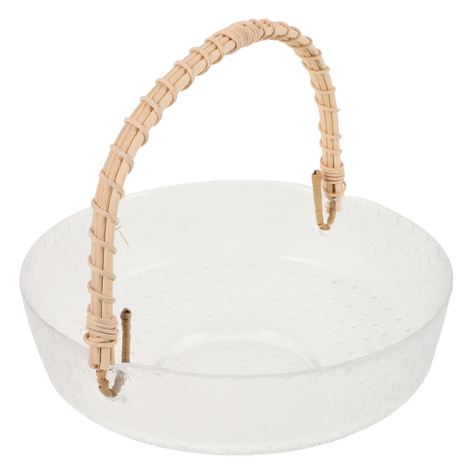 

Fruit Basket Glass Serving Plate Large Capacity Transparent For Kitchen Party Snacks Tray Fruit Dish Decorative Bowl