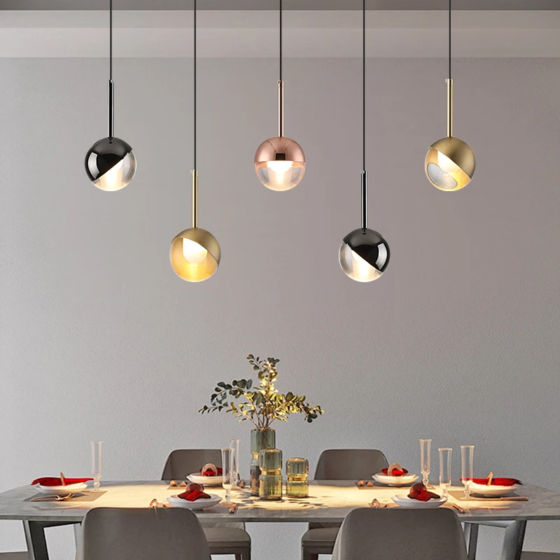 Imagem -03 - Nordic Led Pendant Lights Lustres de Vidro Modernos Iluminação Interior Decoração de Casa Cozinha Quarto Sala de Estar Luz Pendurada