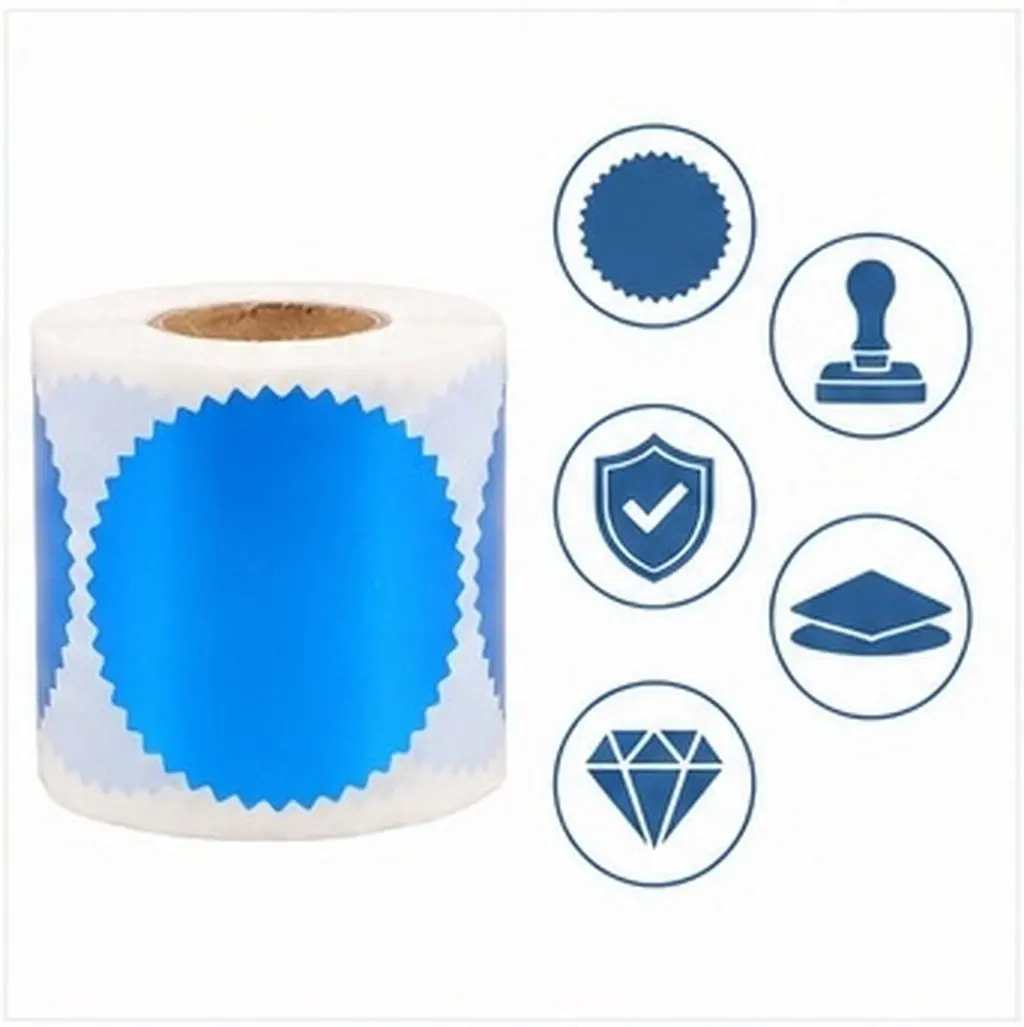 250Pcs Steel Seal Stickers Blue Serrated Edge Embossed Certificate Awards Graduation Envelopes Official Document Wedding