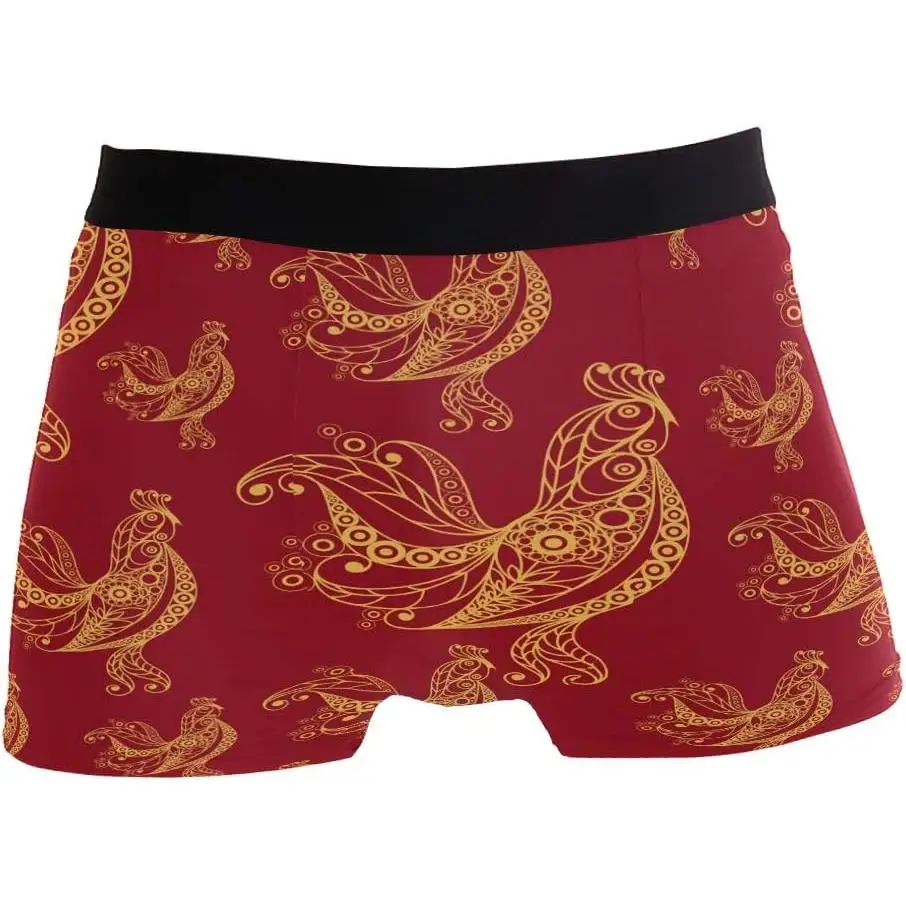 

Leopard Lion Mens Boxer Briefs Underwear Breathable Stretch Boxer Trunk S-XXL Men's Underwear with Moisture-Wicking Fabric