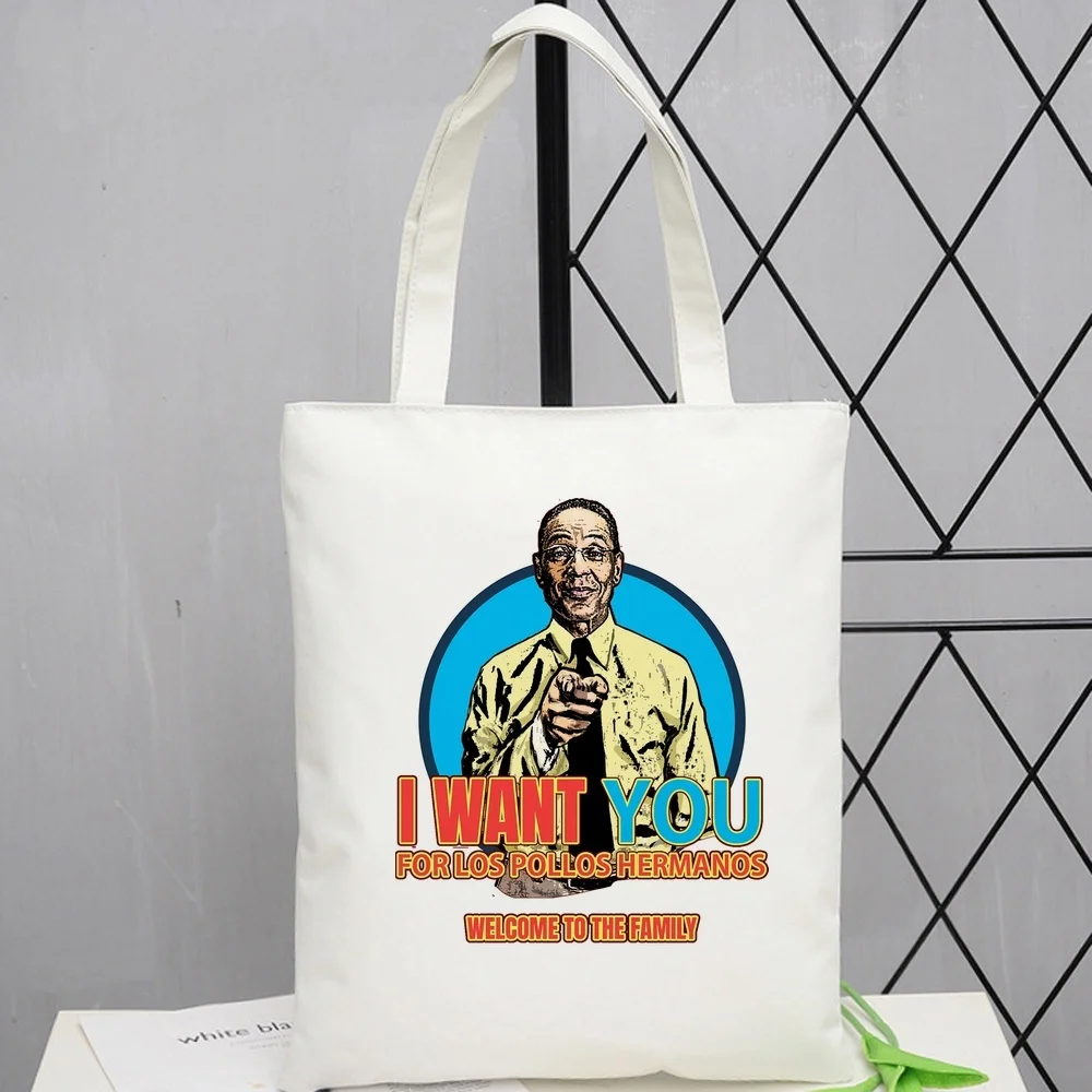 Breaking Bad Los Pollos Hermanos tote bag sac cabas canvas  shoulder  torba na zakupy reusable woman