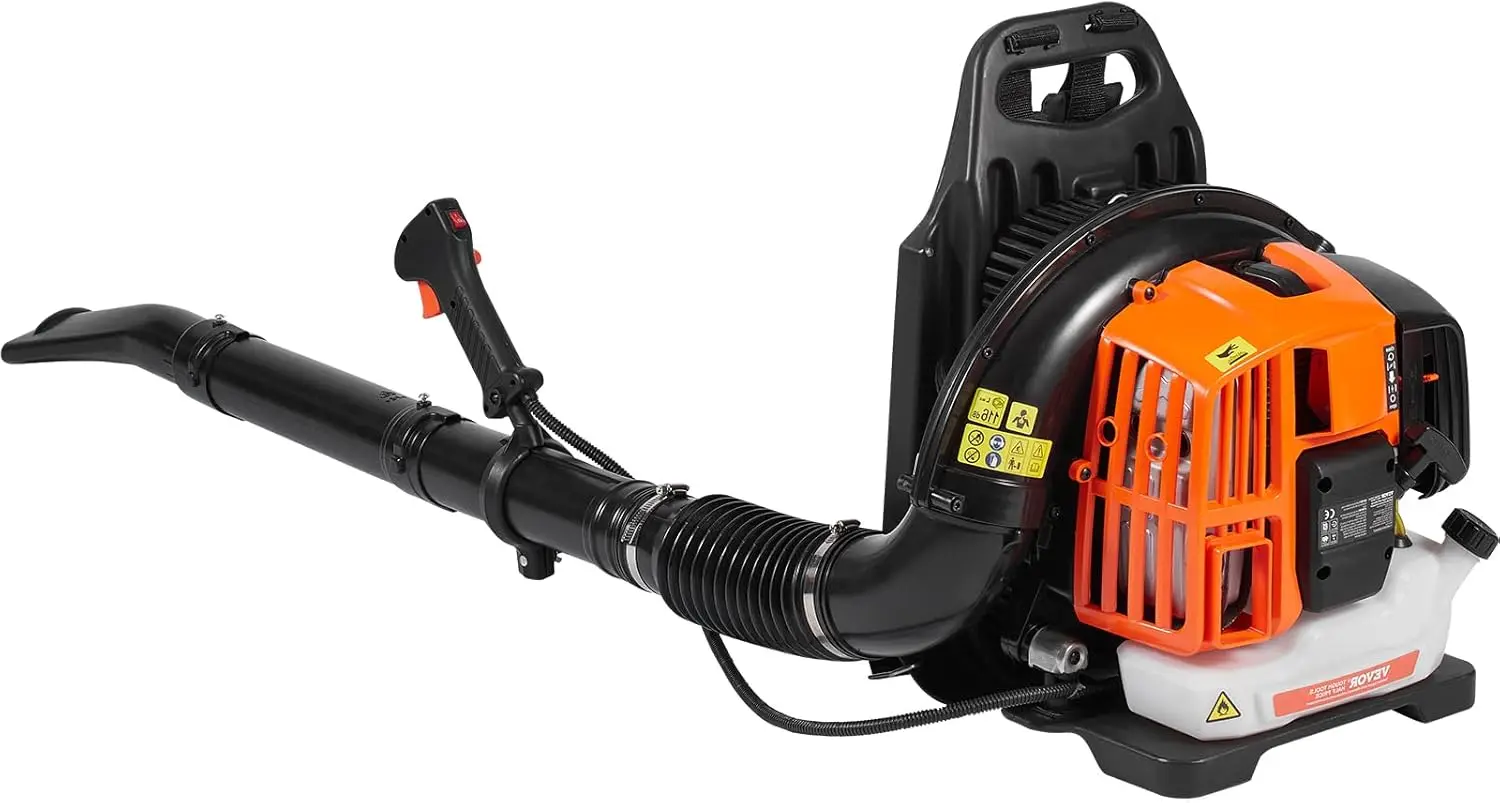 

Backpack Leaf Blower, 52CC 2-Cycle Leaf Blower with 1.37L Fuel Tank, 480CFM Air Volume 175MPH Speed, Ideal for Lawn Care, Leaf C