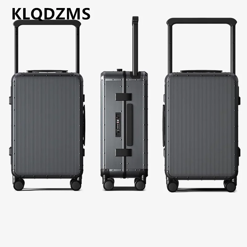 KLQDZMS Men's Suitcase All Aluminum Magnesium Alloy Boarding Box 20