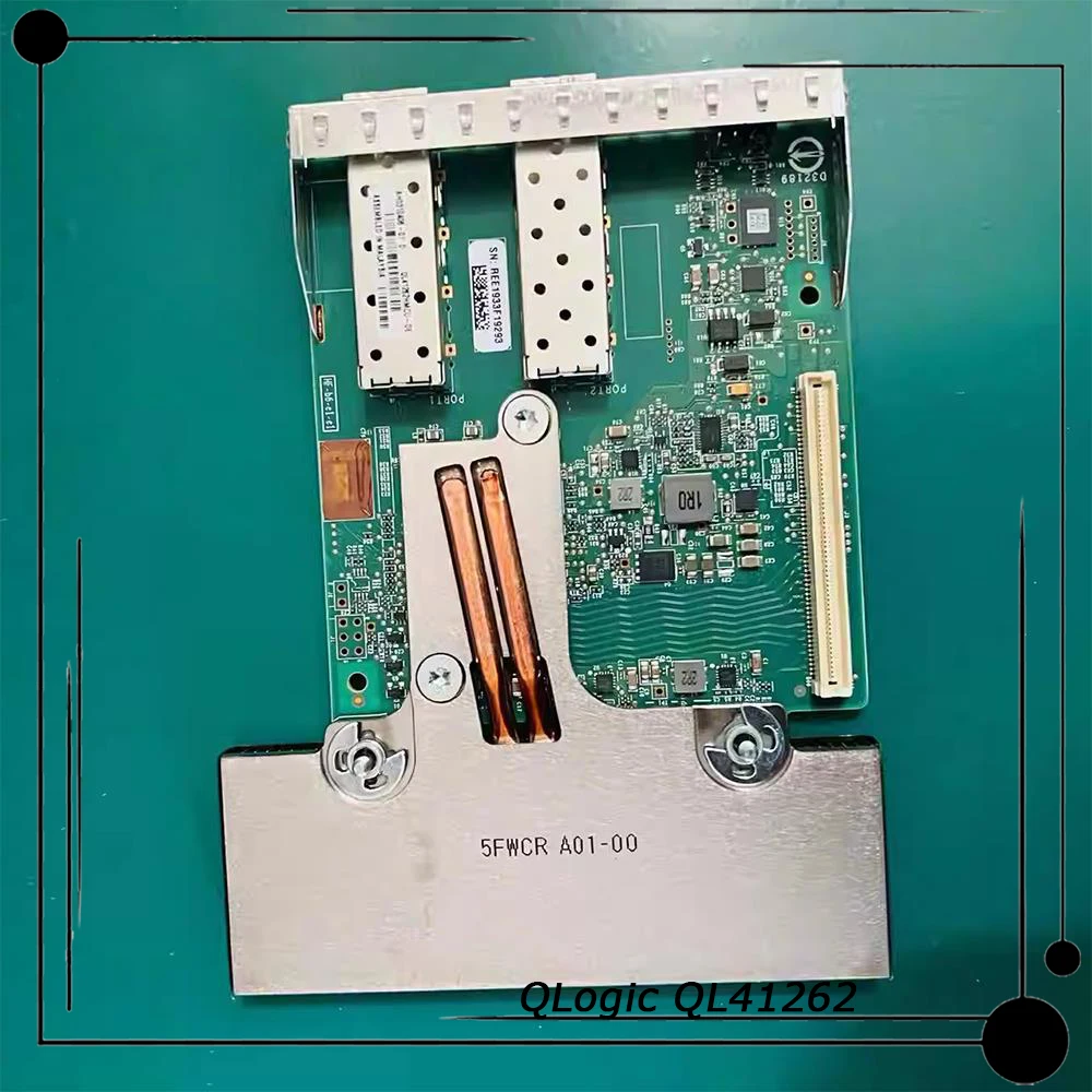 

For DELL SFP28 QLogic QL41262 25/10GbE Dual Port 10GbE Fibre Optic Network Card Embedded Daughtercard 04KF8J 4KF8J