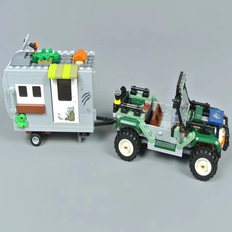 458 peças Jurassic World A Caça ao Tesouro Baryonyx Offroader 11335 Blocos de Montar Modelo Dinossauro Presentes para Crianças Compatível Com