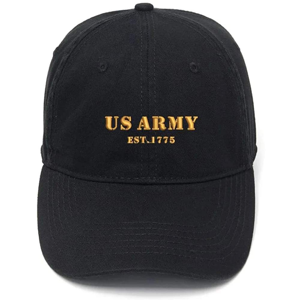 

Lyprerazy Men's Baseball Cap for US Army Est 1775 Embroidery Hat Cotton Embroidered Casual Baseball Caps