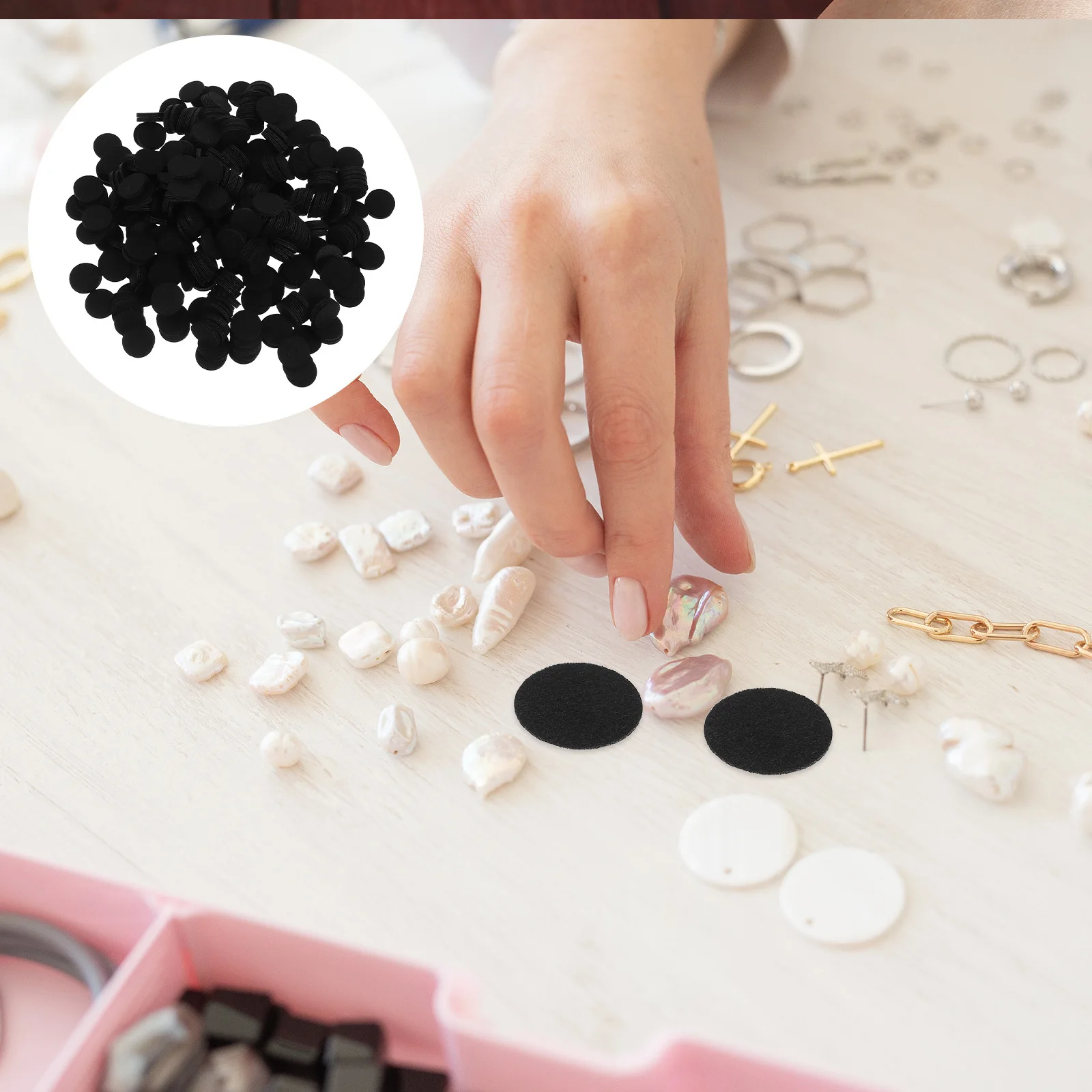 

1000pcs Round Felt Pads Thick Colored Craft Circles For Diy Hairclip Brooch Jewelry Making Decorative Craft Pads Appliques