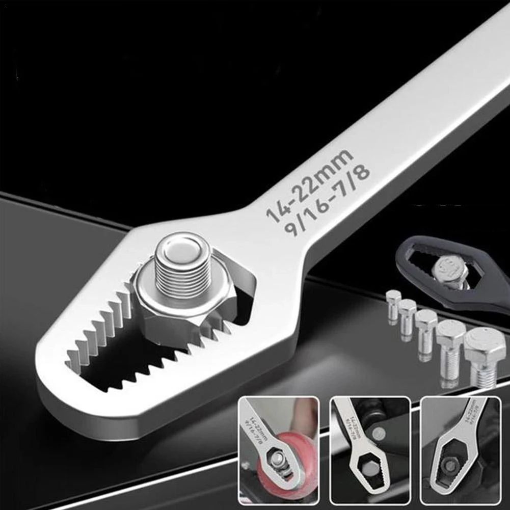 

8-22mm Universal Wrench Self-tightening Adjustable Glasses Wrench Board Double-head Spanner Hand Tools for Factory 2025 Hot