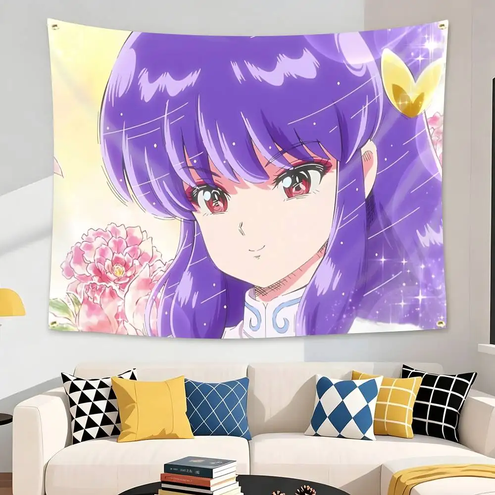 Anime R-Ranma 1-2 A-Akane Flag Tapestry Banner for Bedroom Living Room Outdoor Camping Custom Supported