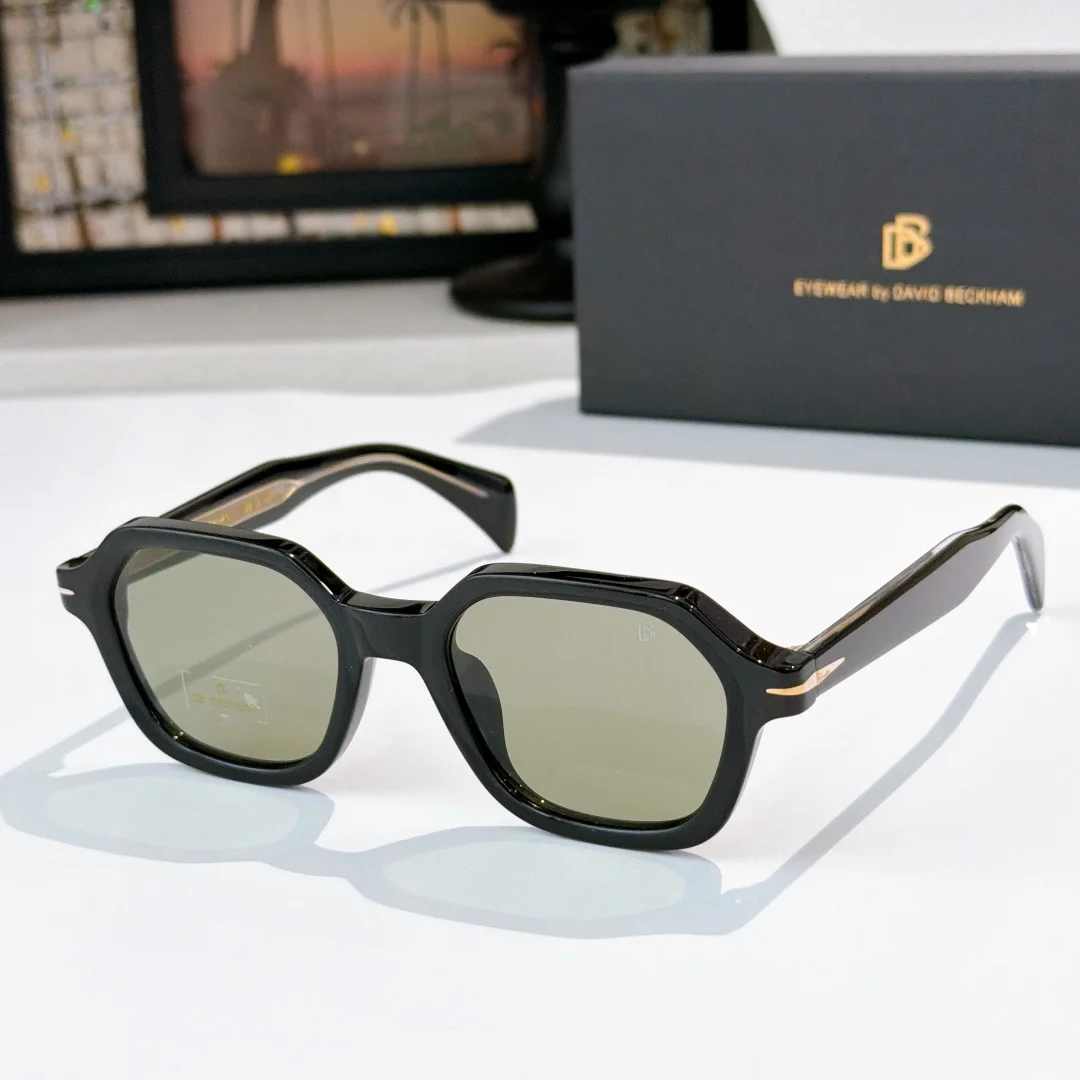 Luxury Brand DB 7140/S Polygon Octagonal Sunglasses Acetate Frame Vintage Shades UV400 For Outdoor Travel Beach Fashion Eyewear