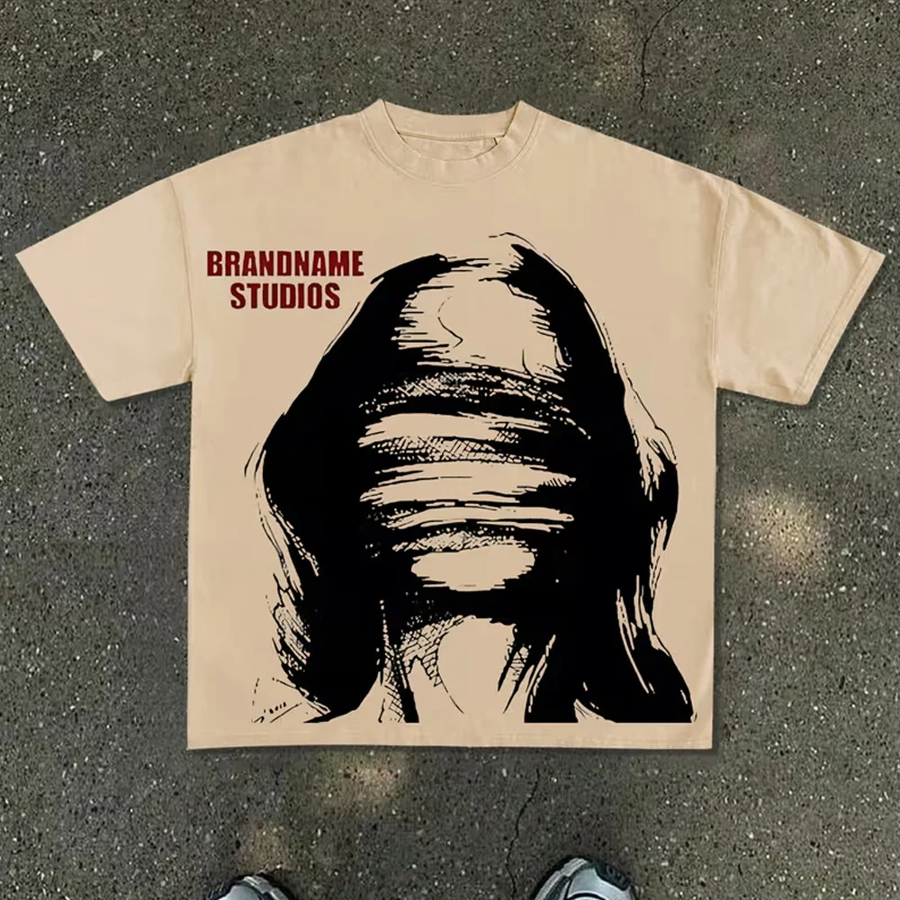 BRANDNAME STUDIOS Logo Design Featuring A Hooded Masked Figure in A Black-and-white Style—an Edgy Street-inspired Look Clothing